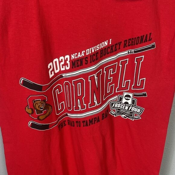 Cornell Champion 2023 NCAA Hockey Regional Frozen Four T Shirt Small NWT 187 - Picture 2 of 5
